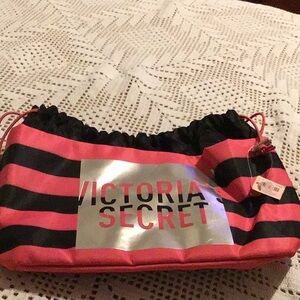 Victoria's Secret Pink and Black Striped Bag